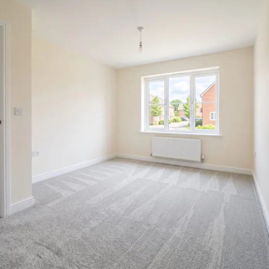 Carpet after steam cleaning